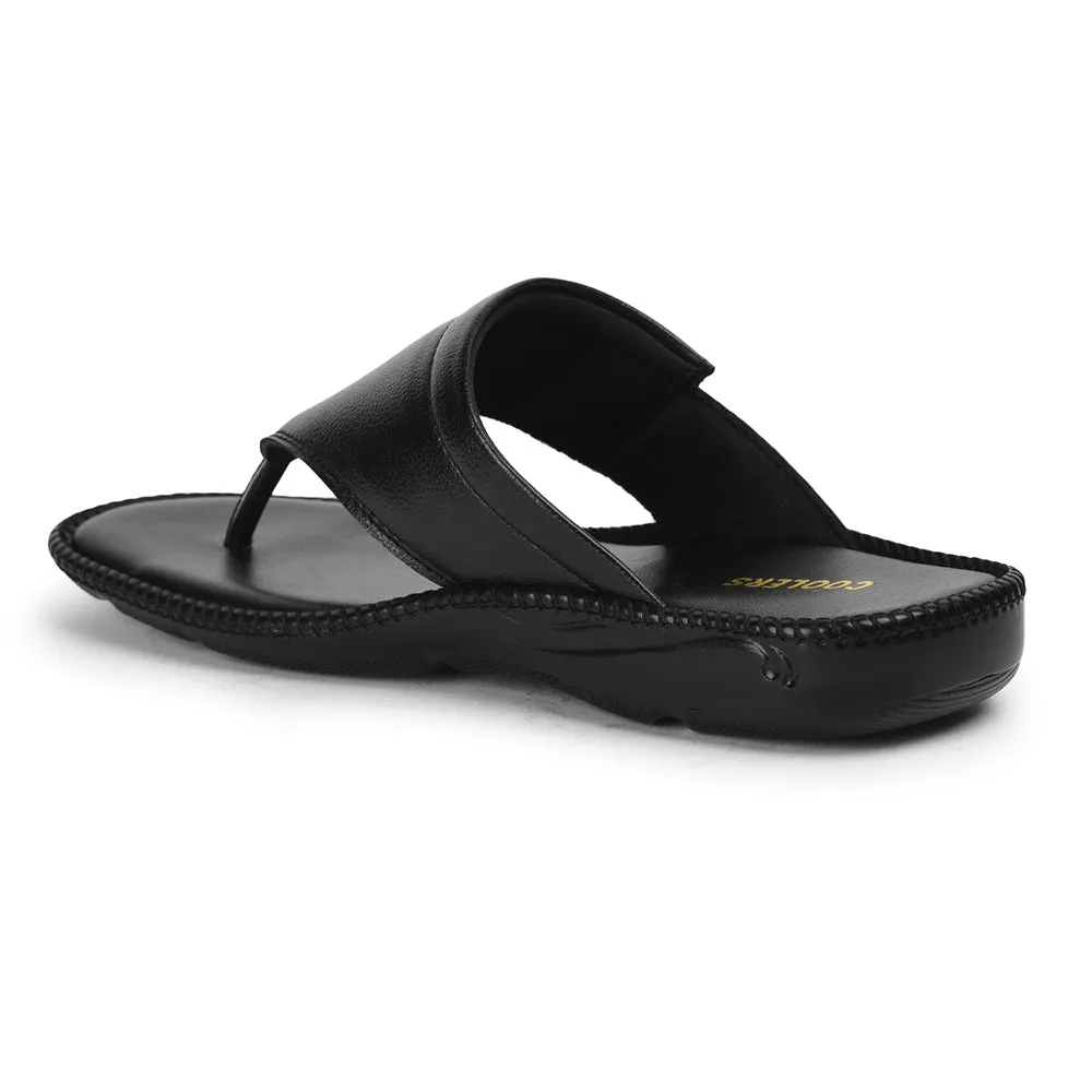 Coolers By Liberty Men VCL-26 Black Casual Slipper Slippers Good Arch Support