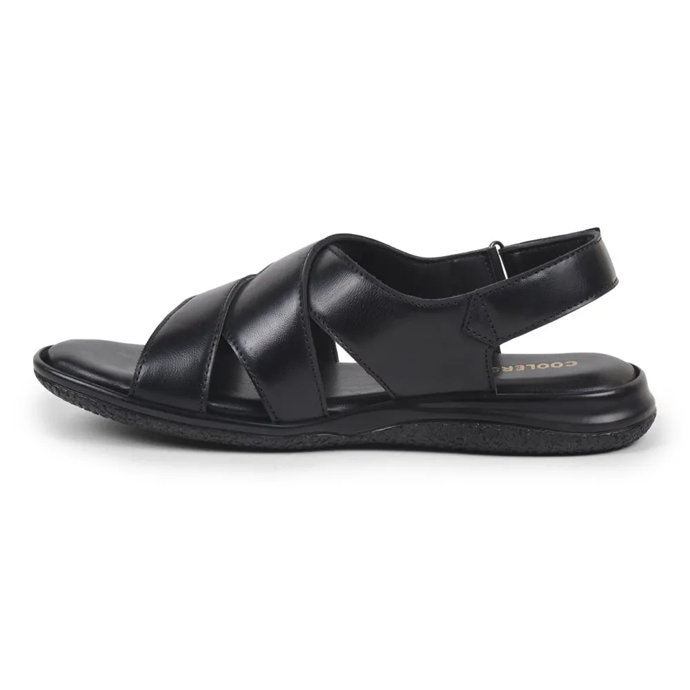 Coolers By Liberty Men VCL-35 Black Formal Sandal Rubber Bottom Slippers