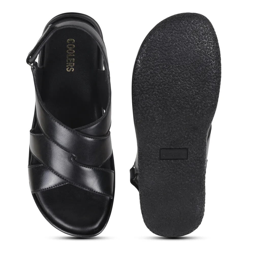 Louis V Slippers Coolers By Liberty Men VCL-35 Black Formal Sandal