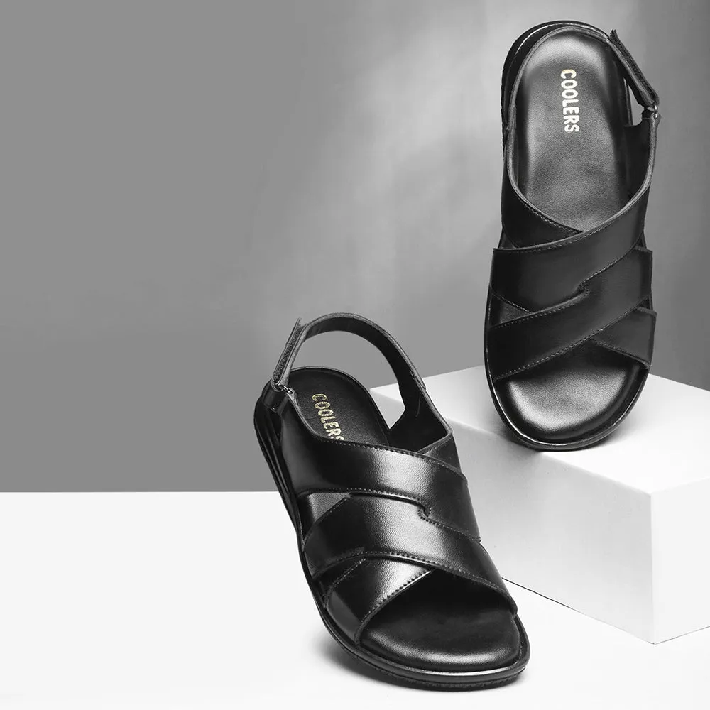 Coolers By Liberty Men VCL-35 Black Formal Sandal Cheetah Slides