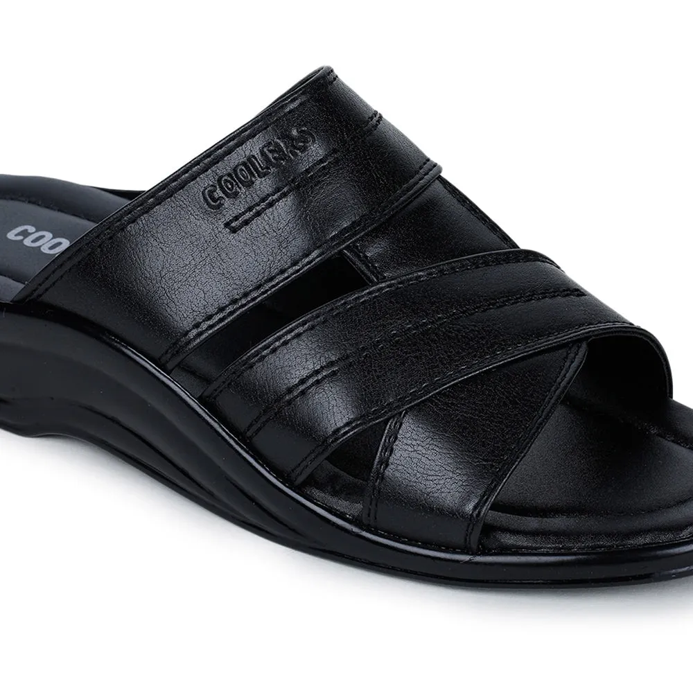 Coolers Casual (Black) Slippers For Men 7123-311 By Liberty Giants Slippers