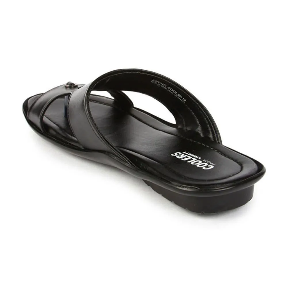Coolers Casual (Black) Slippers For Men COOL99-12 By Liberty Quality Slippers