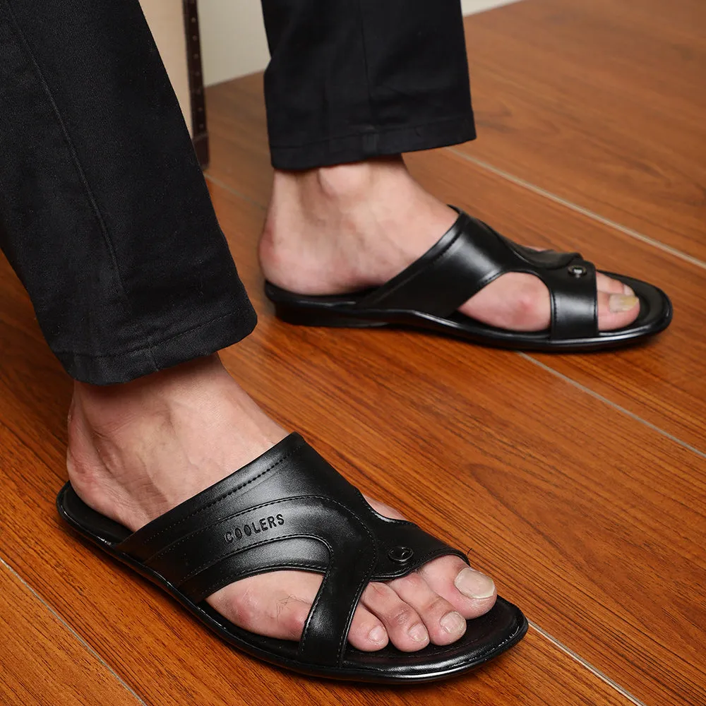 Coolers Casual (Black) Slippers For Men COOL99-12 By Liberty Do Slippers Run Small Or Big
