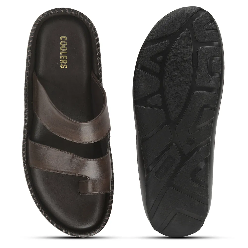 Nordstrom Slippers Coolers Casual Brown Toe Ring Slipper For Men VCL-12 By Liberty