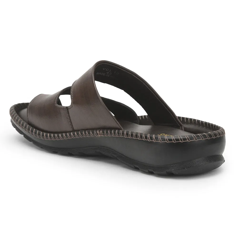 Indoor Slippers Winter Coolers Casual Brown Toe Ring Slipper For Men VCL-12 By Liberty