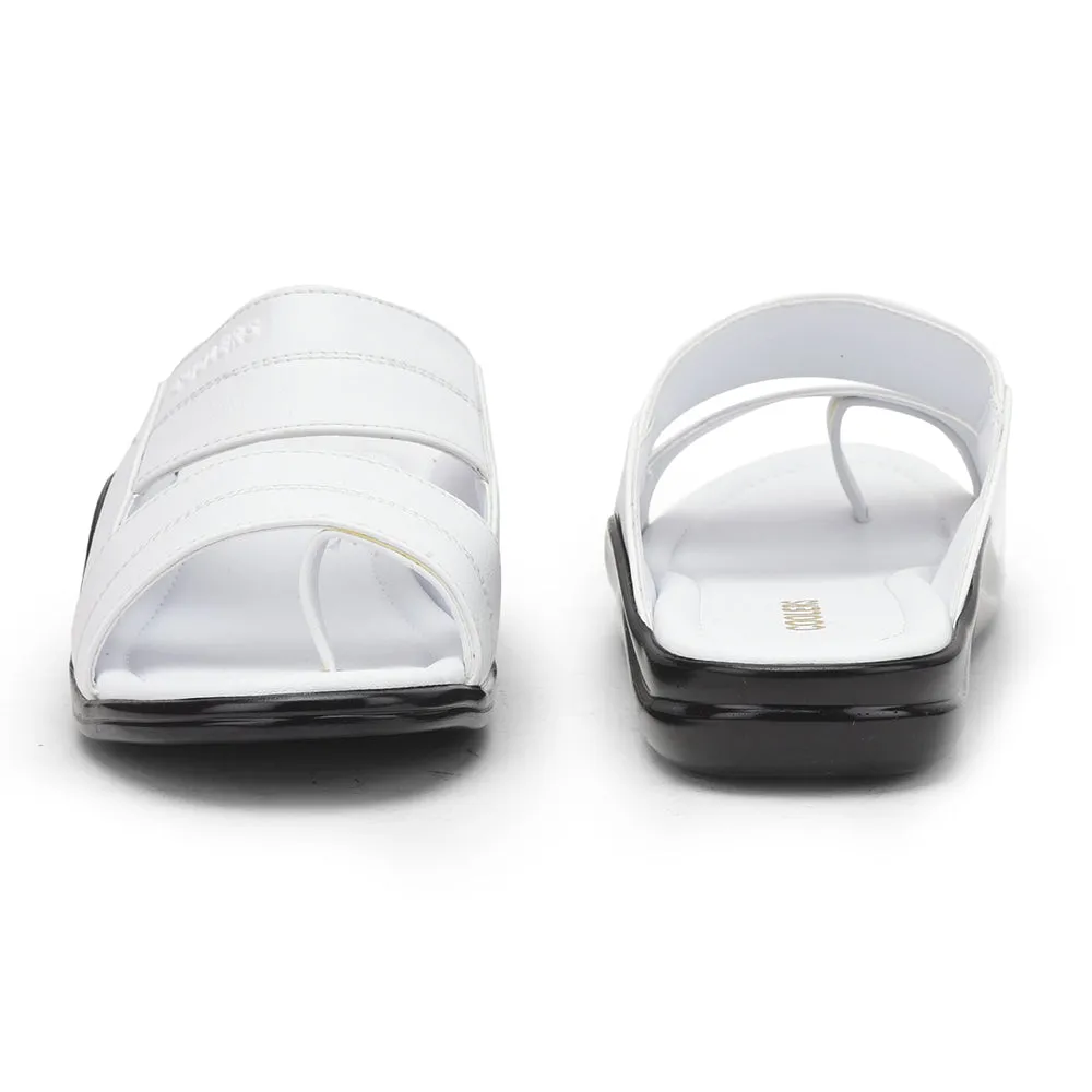 Eleanor Slides Coolers Casual Slippers For Men (White) 7193-60 By Liberty
