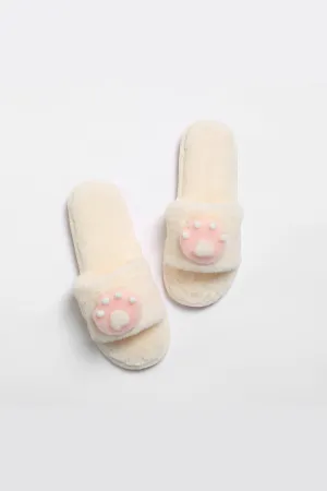 Lykke Home | White Paw Slippers Everfoam Slippers