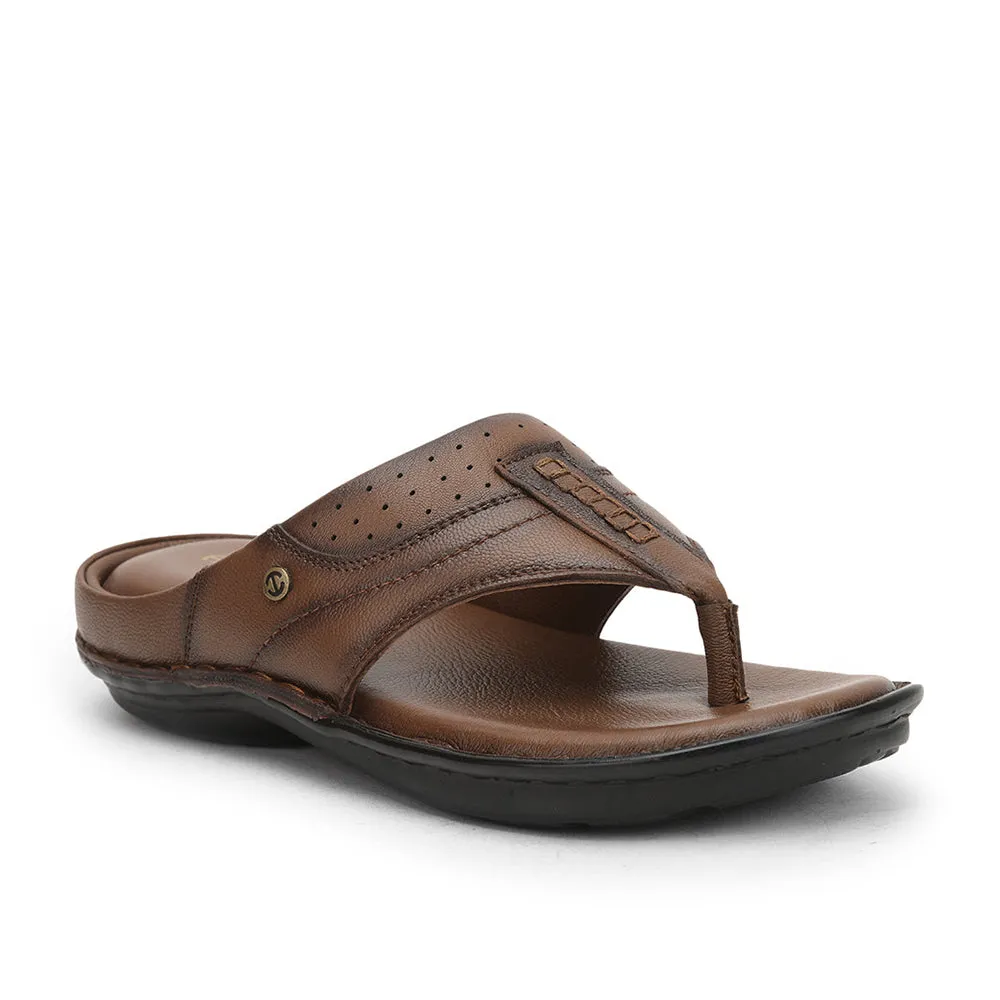 Healers Casual Slipper For Men (Tan) ER-56 By Liberty Plantar Fasciitis Indoor Slippers