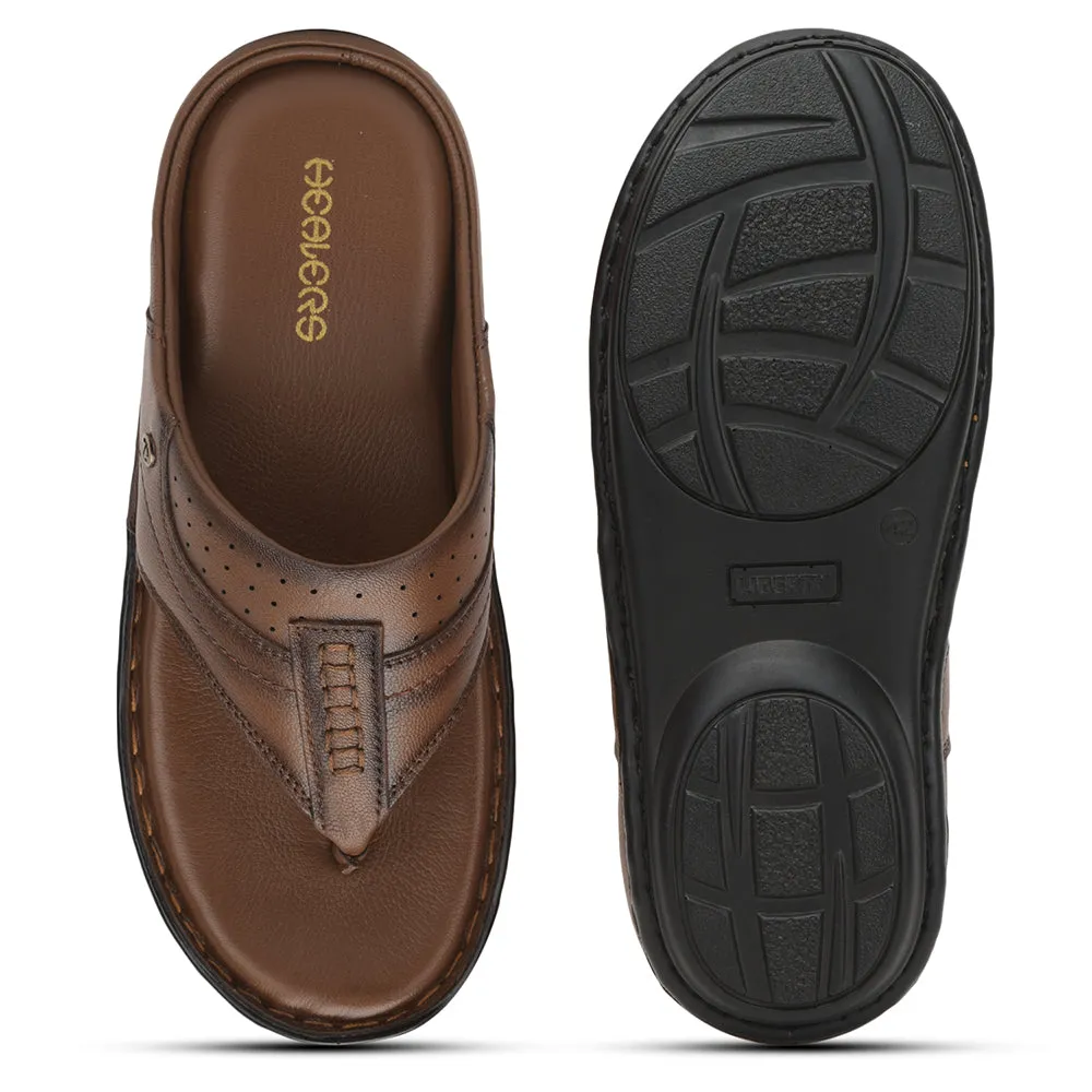 Gym Slides Healers Casual Slipper For Men (Tan) ER-56 By Liberty