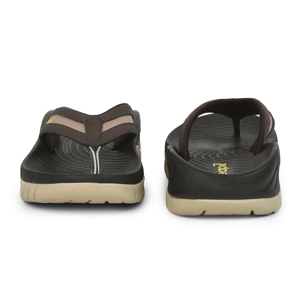 Leap7x By Liberty Men EVERLAST-2 Brown Casual Flip-Flop Unicorn Slippers Strain