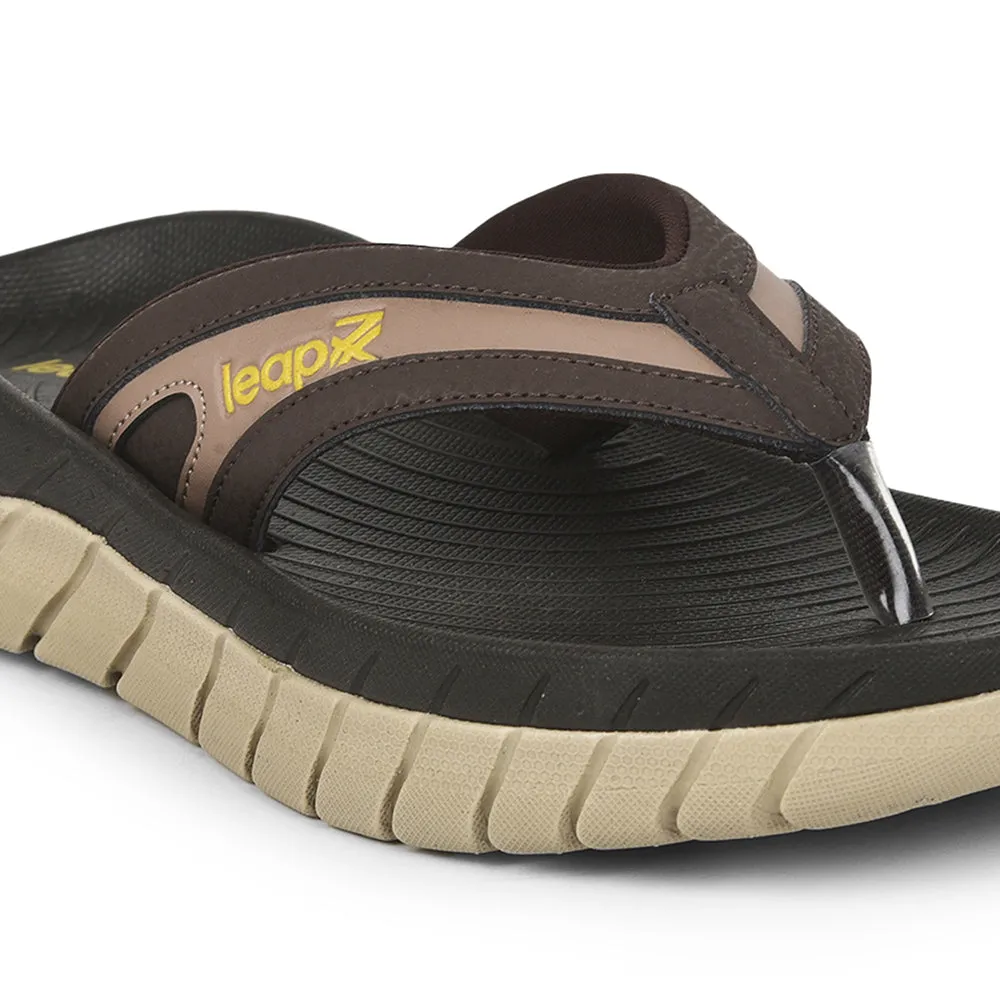 Leap7x By Liberty Men EVERLAST-2 Brown Casual Flip-Flop Ruby Slippers Wizard Of Oz