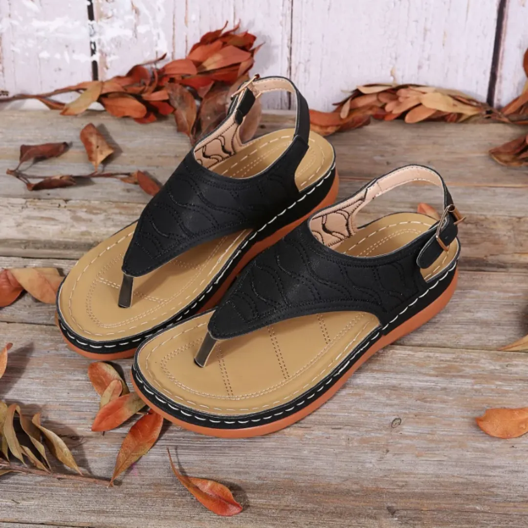 Uniqcloud Arch Support Wide Toe Box Clip Toe Sandals Best Flip Flops For Summer