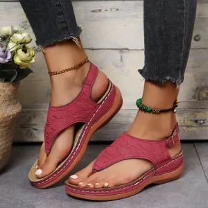 Designer Wedge Flip Flops Uniqcloud Arch Support Wide Toe Box Clip Toe Sandals