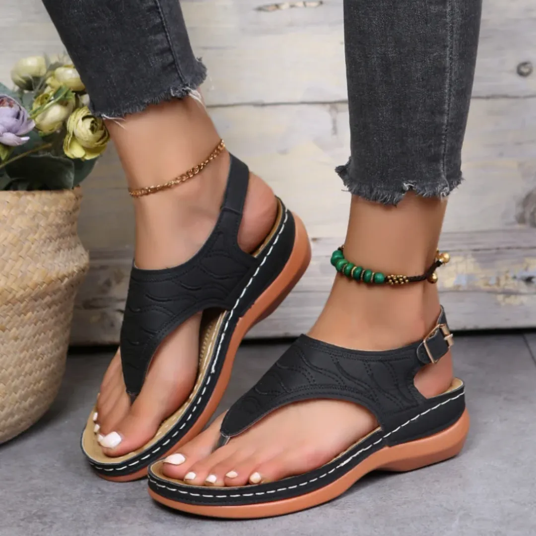 Ultra Comfort Thong Flip Flops Uniqcloud Arch Support Wide Toe Box Clip Toe Sandals