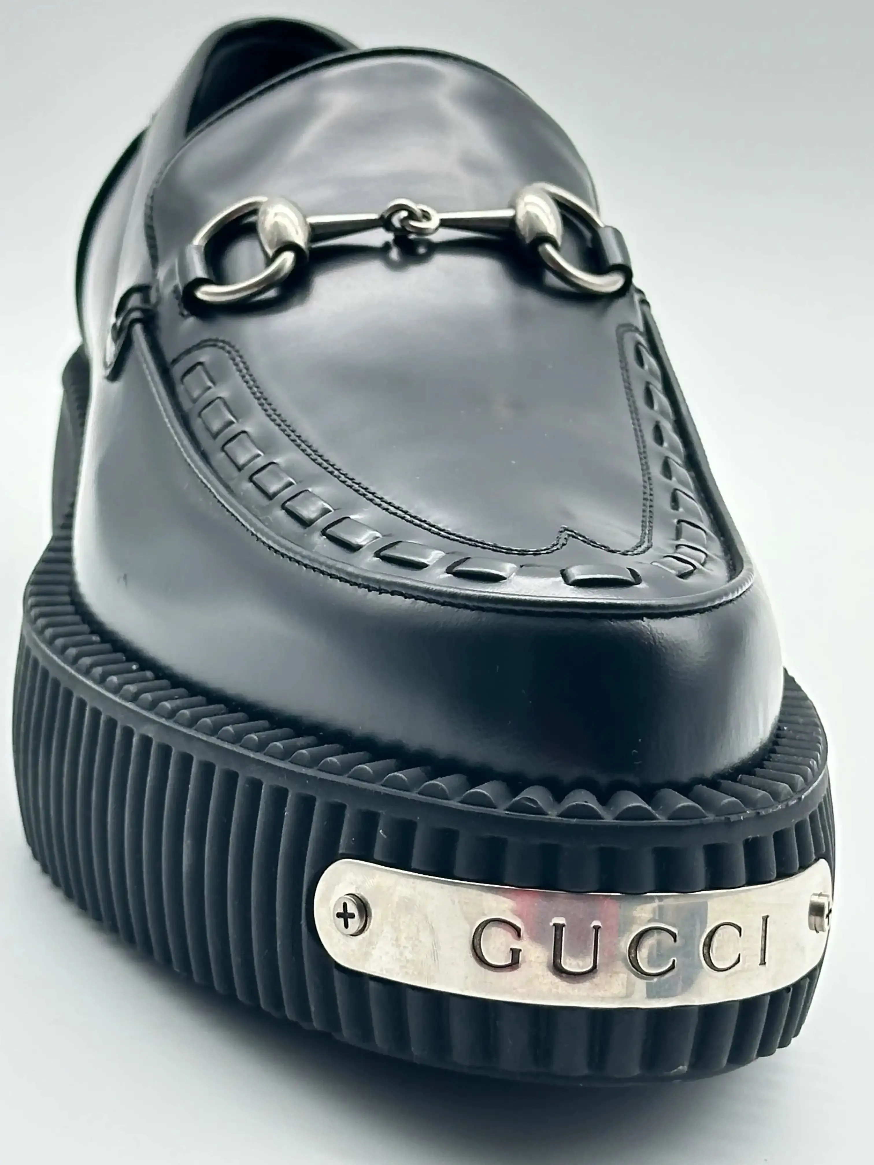 Gucci Crocodile Loafers Creeper Platform