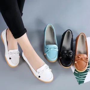 Lux Pinch Penny Loafers Flats Women Shoes Genuine Leather Ballet Shoes Woman Flats Loafers Moccasins Breathbale Ladies Shoes