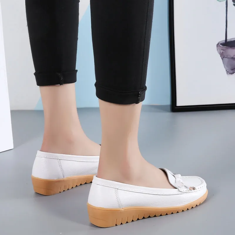 Sofft Loafers Flats Women Shoes Genuine Leather Ballet Shoes Woman Flats Loafers Moccasins Breathbale Ladies Shoes