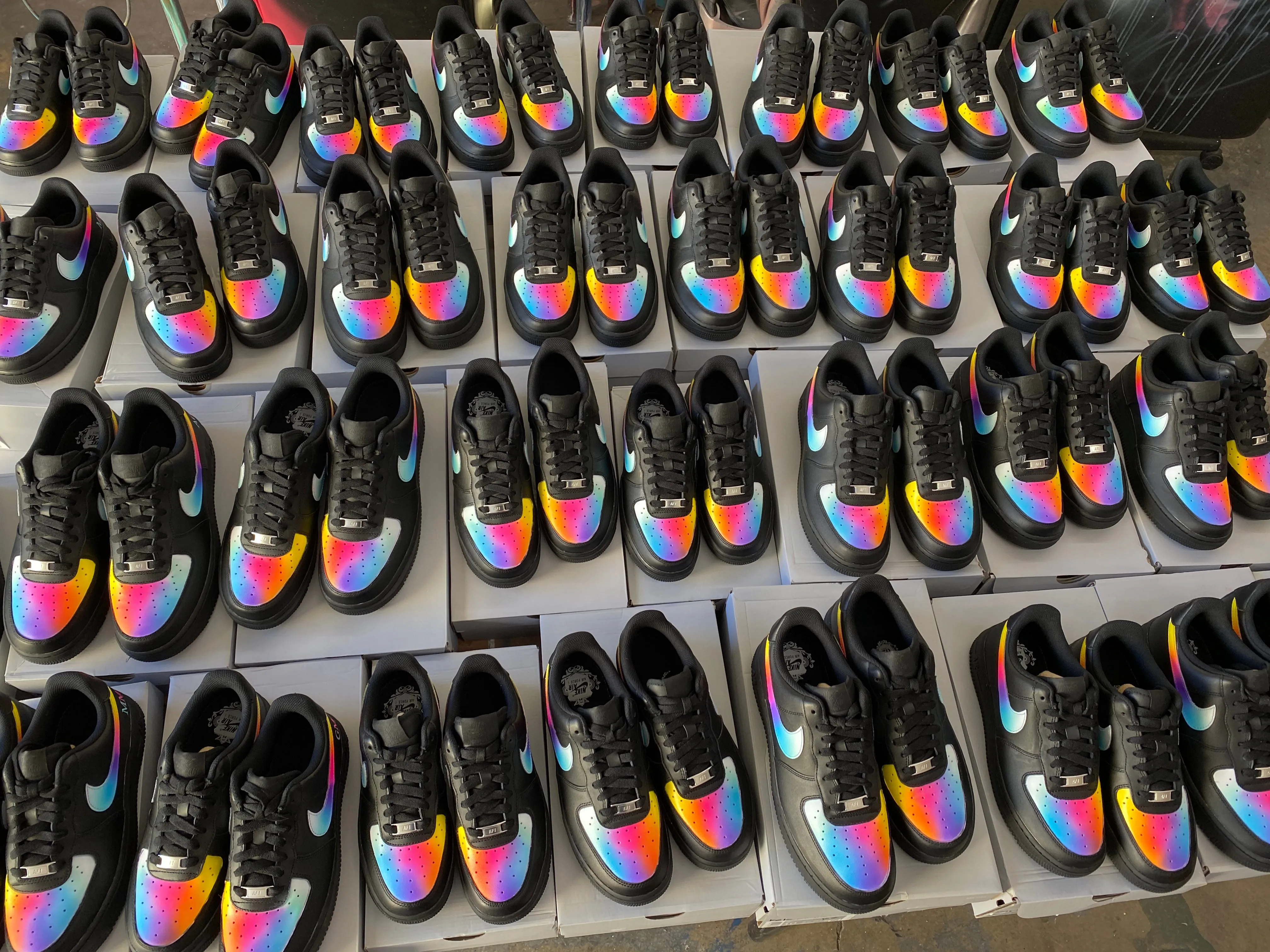 Shop Deals On Asics Gel-nimbus Running Shoes Custom Painted Nike Air Force 1 Sinful Colors - Available to Public For Limited Time