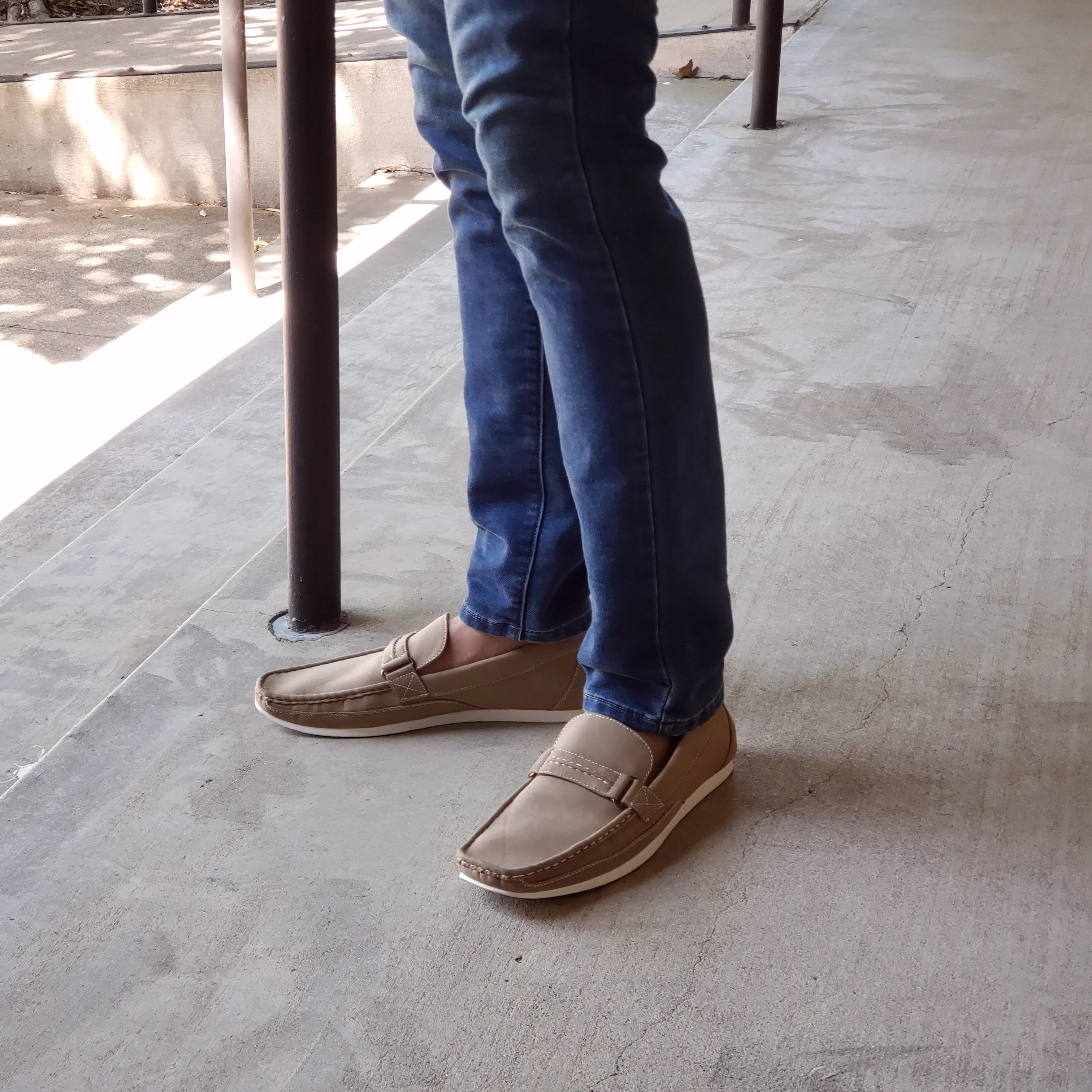 Designer Slippers Men's 41296 Carlos Slip On Driver Loafers Driving Moccasin Flats Shoes