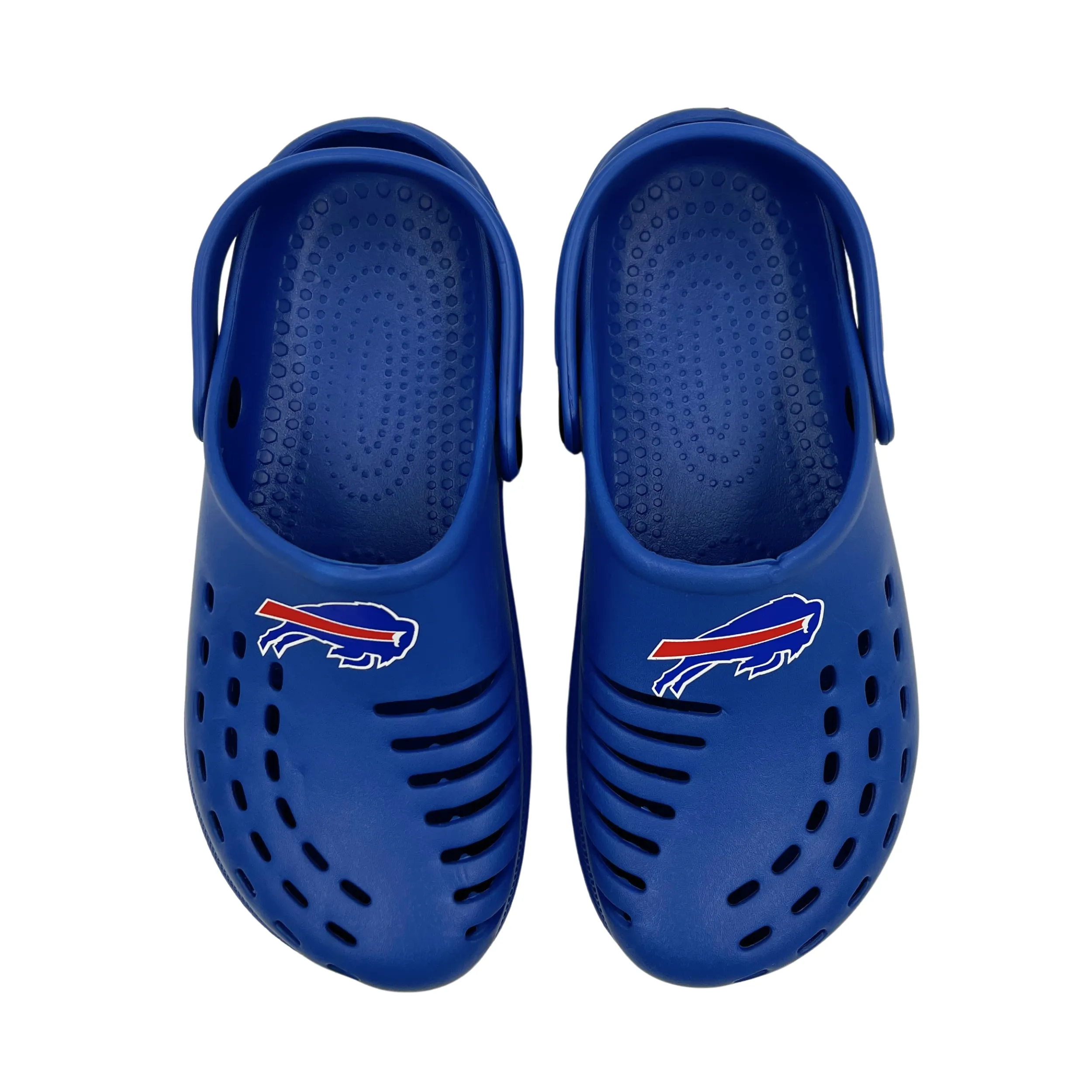 Men's Buffalo Bills Royal Clog With Strap Bottom Wedge Sandals