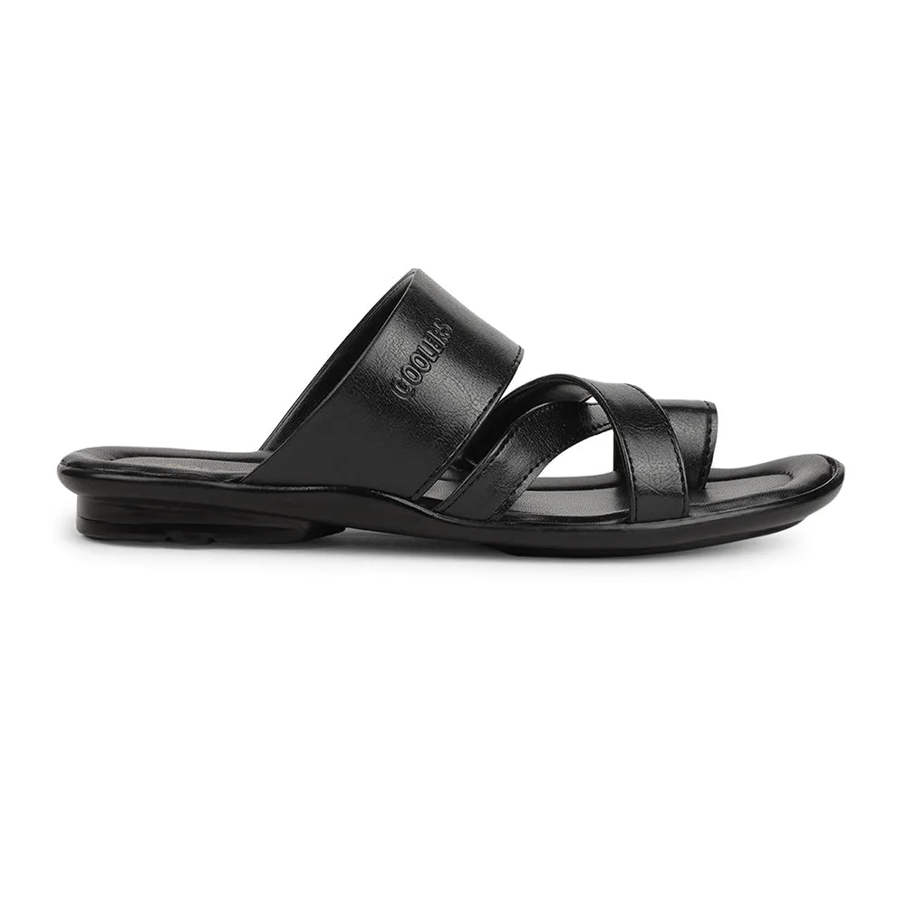 Coolers Black Casual Slipper For Men ORTIZ-36 By Liberty Alo Yoga Slippers