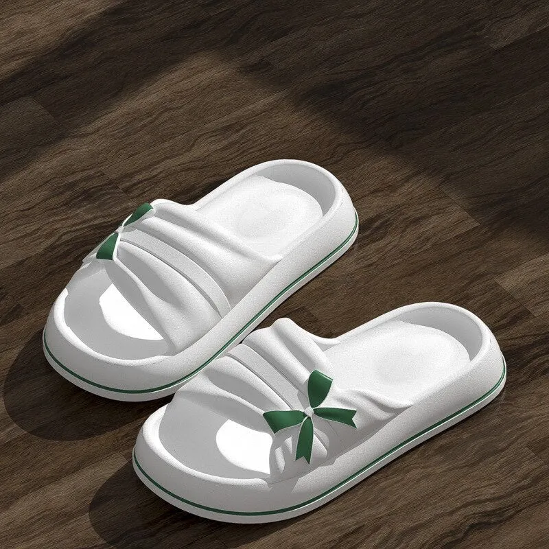 Slippers Basketball Chicmy Summer Slippers Fpr Women Leisure Shoes Thick Platform Shoes Non-Slip Soft Sole Indoor Home Bathroom Floor Shoes Flat Flip Flops