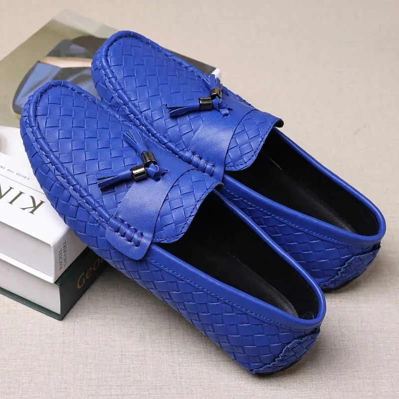 Designer Leather Casual Shoes for Men High Quality Fashion Comfortable Man's Loafers Flats Driving Shoes