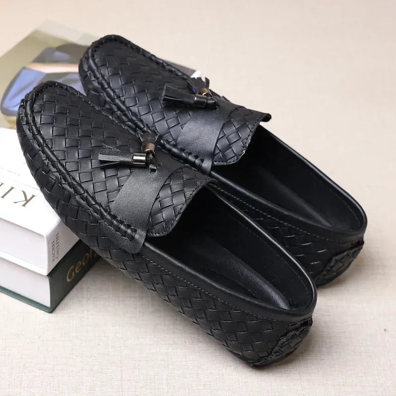 Designer Leather Casual Shoes for Men High Quality Fashion Comfortable Man's Loafers Flats Driving Shoes