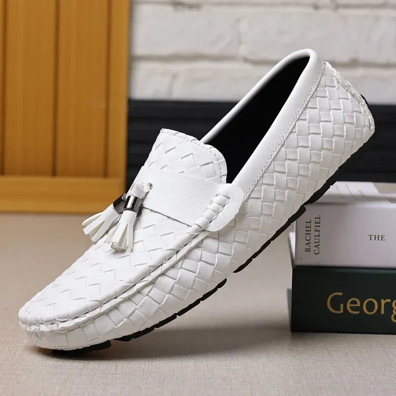 Designer Leather Casual Shoes for Men High Quality Fashion Comfortable Man's Loafers Flats Driving Shoes