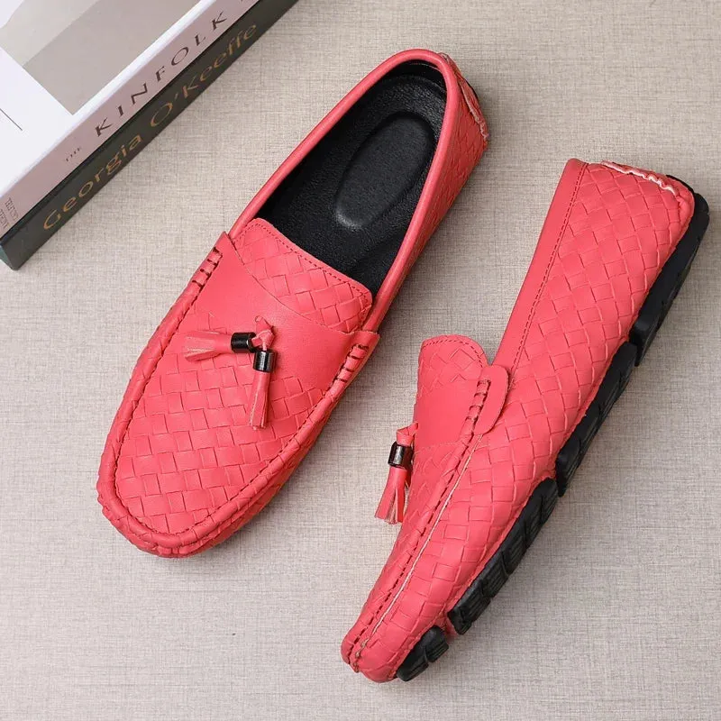 Loafers Canvas Designer Leather Casual Shoes for Men High Quality Fashion Comfortable Man's Loafers Flats Driving Shoes