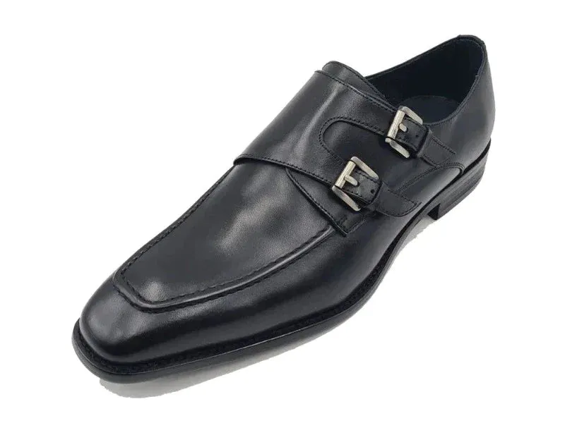 Loafers Chunky Carrucci  Double Monk Straps Leather Shoe KS509-05