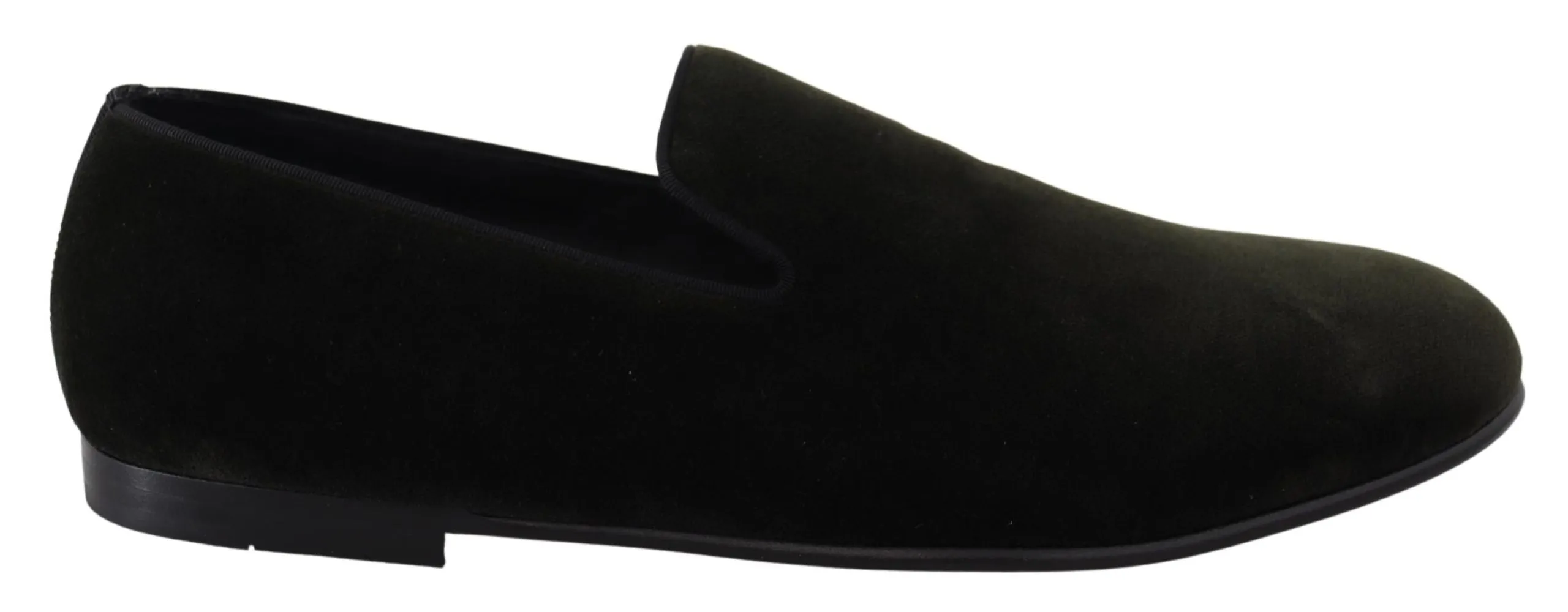 Sports Loafers Dolce & Gabbana Green Velvet Slip On Mens Loafers Shoes