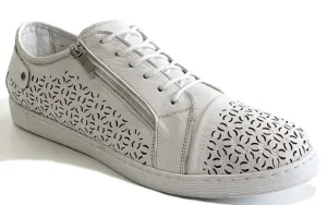 Dragonfly Women's Zip Perf Sneakers- White Best Sneakers For Sprinting