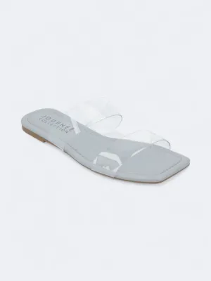 Women's Plain Slippers,Grey Cushion Slides