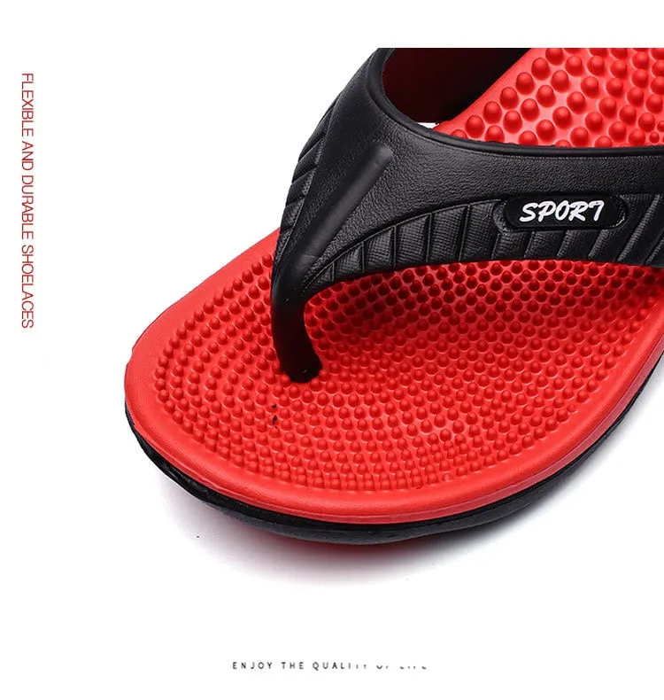 New Arrive Massage Flip-flops Men Slippers Summer Beach Sandals Comfortable for Men Fashion Flip Flops Big Size Slipper Soles For Crochet Slippers