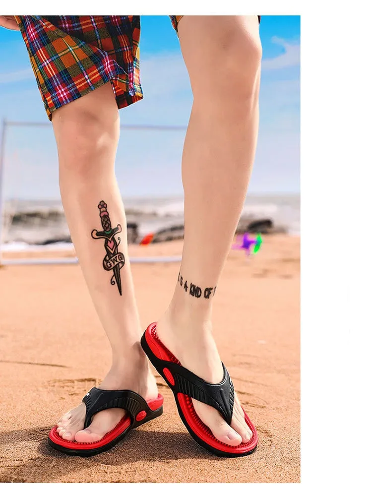 Doc Slippers New Arrive Massage Flip-flops Men Slippers Summer Beach Sandals Comfortable for Men Fashion Flip Flops Big Size