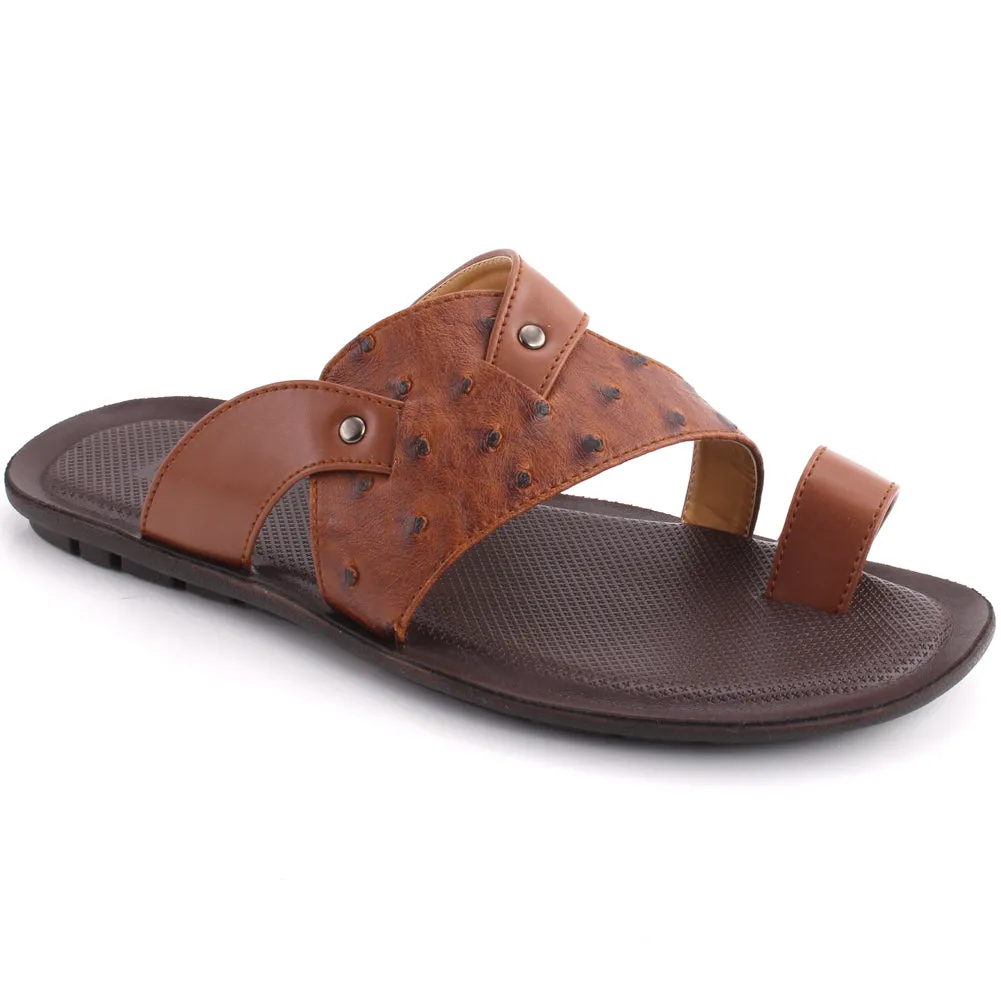 Slippers In Korean Men BRENDAN Perforated Style Spring Toe Ring Slip On Slippers