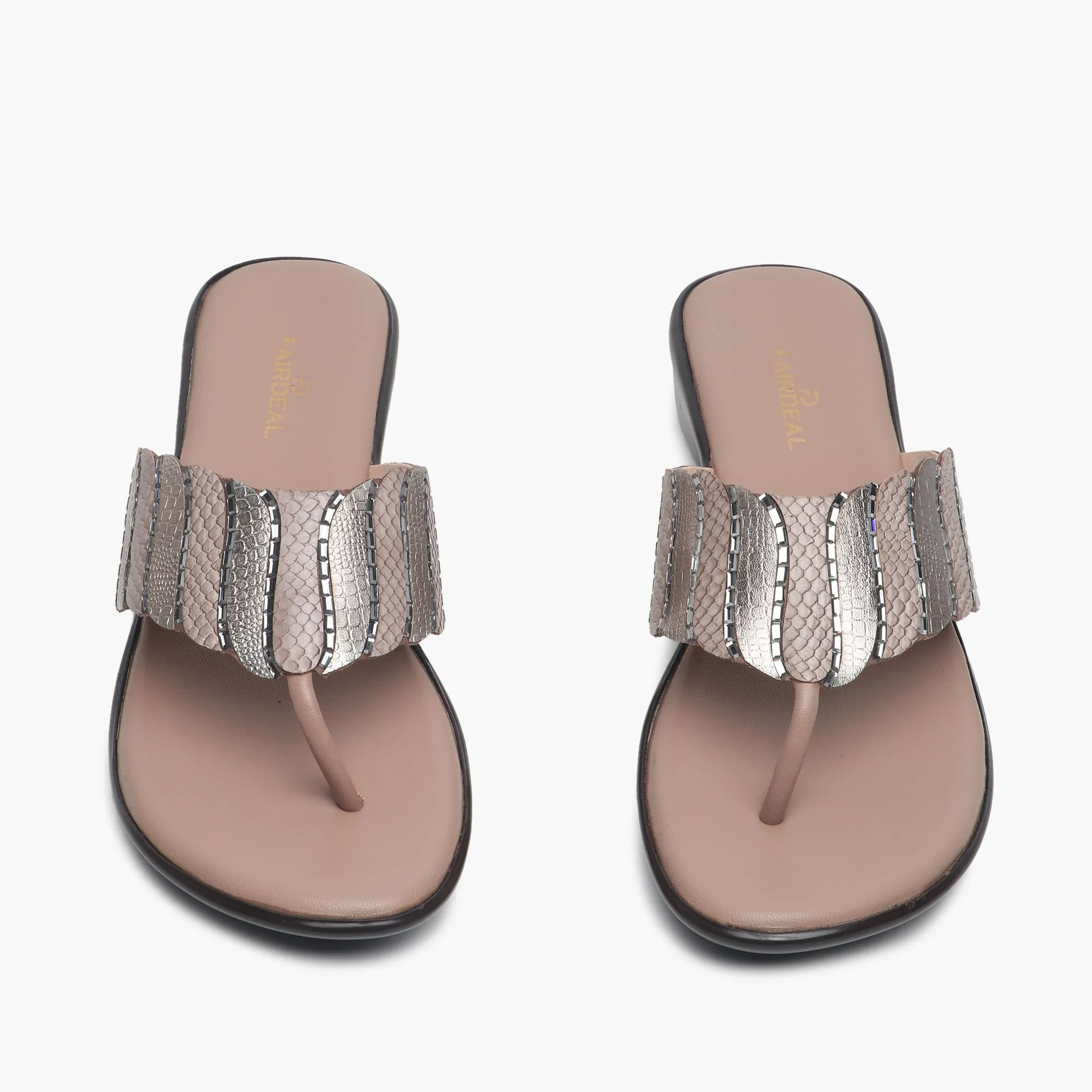 Slip On Ballerina Shoes Dual Pattern Slip Ons