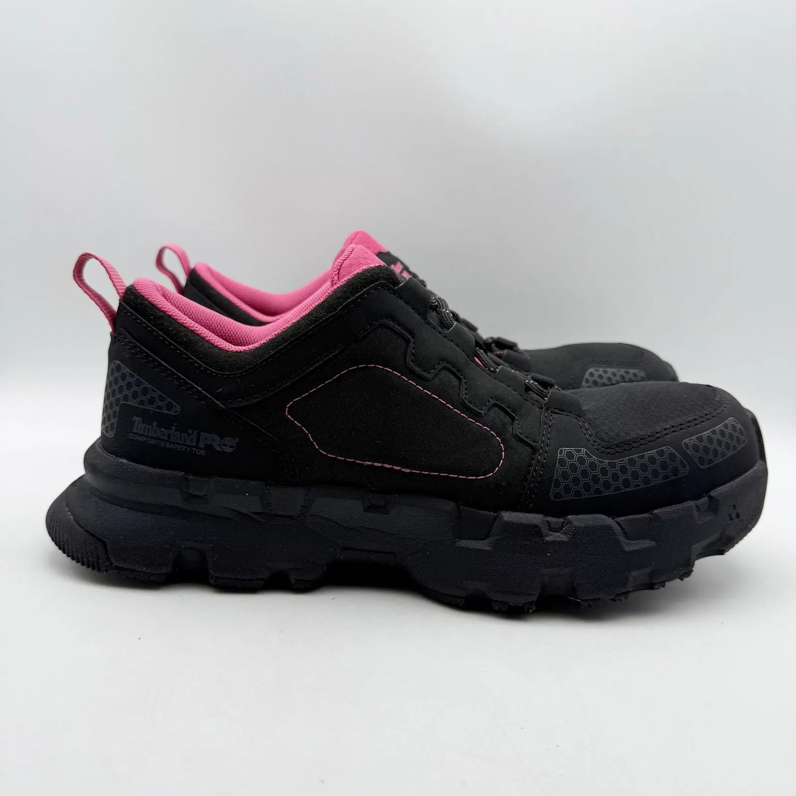Best Moc Toe Work Boots 2025 Timberland Pro Womens Powertrain EV CT Work Sneakers US 10 M Black Pink NIB