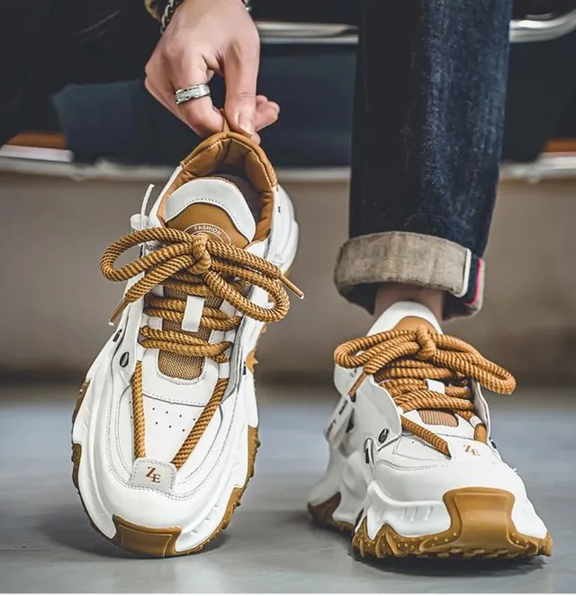 Brand Running Shoes Dvogue footwear RIP TAN best casual party wear shoes for men chunky-dunky look