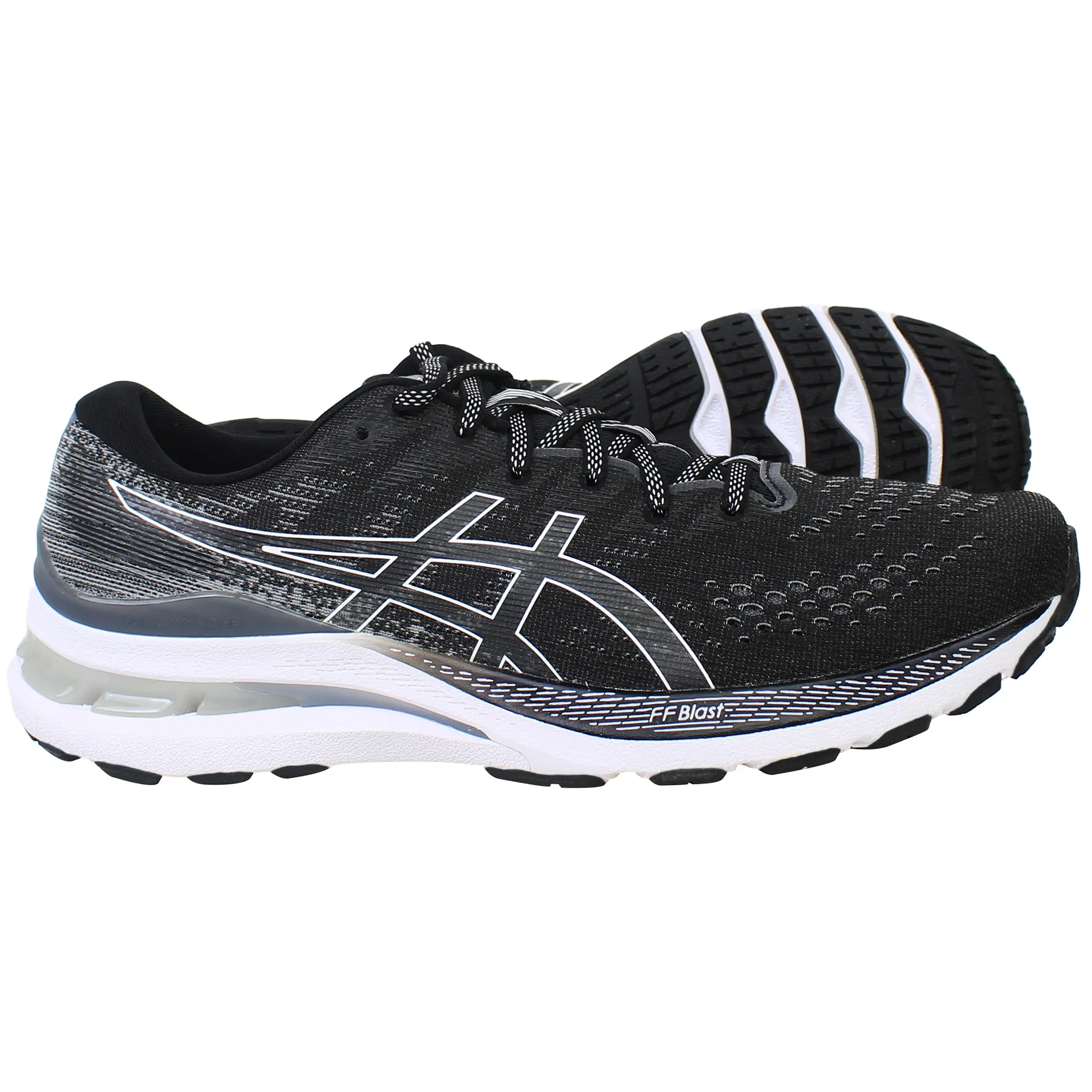 Asics Climbing Shoes Asics Gel-Kayano 28 Womens Black/White Running Shoes