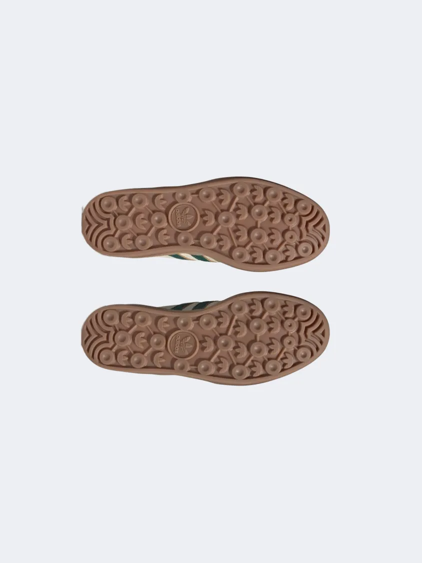 Adidas Gazelle Women Original Shoes White/Green/Beige World Cup Adidas Soccer Shoes