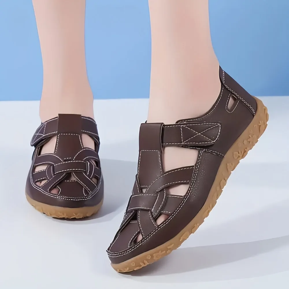 BetterthyBreathable Leather Comfy Loafers Open Back Loafers