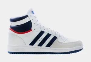 Adidas Ultra Boost Tennis Shoes Top Ten Mens Basketball Shoes (White/Navy Blue)