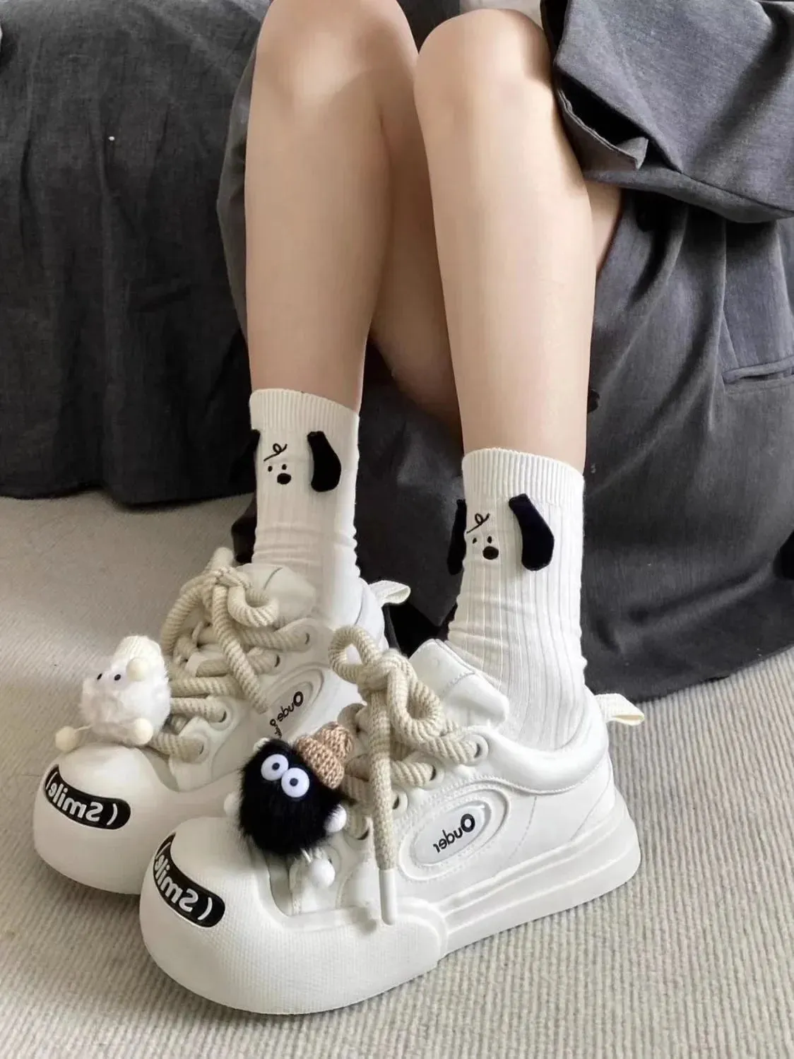 binfenxie Thick Soled Round Toe Cute Decorative Board Shoes with Breathable Mesh Comfortable and Versatile Casual Sports Shoes Accuses Stockx Of Knowingly Selling Fake Sneakers