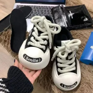 Merrell Sneakers binfenxie Thick Soled Round Toe Cute Decorative Board Shoes with Breathable Mesh Comfortable and Versatile Casual Sports Shoes