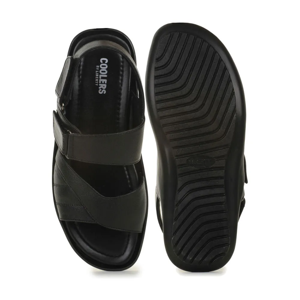Coolers Formal (Black) Sandals For Men LAF-202 By Liberty Seahawks Slippers