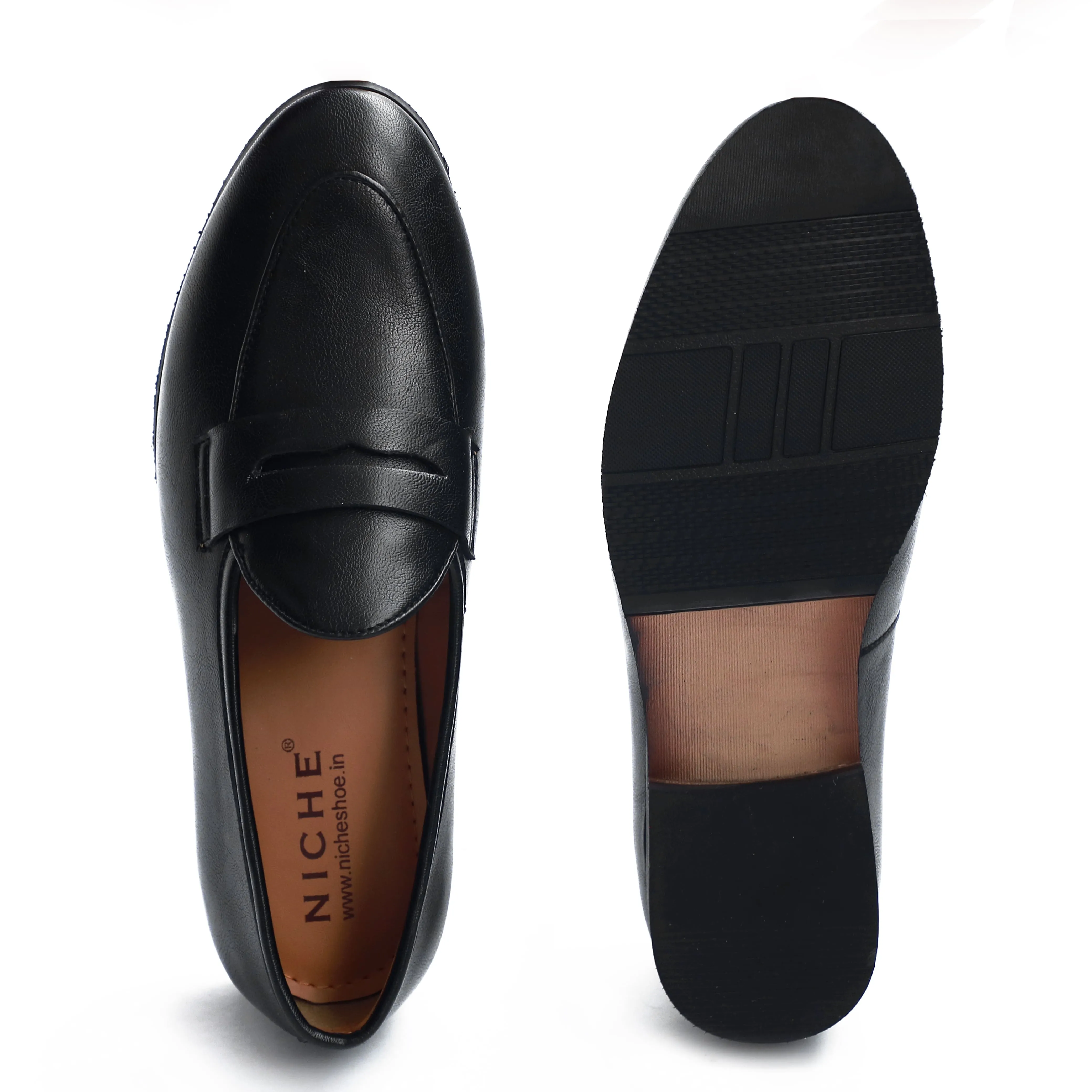 Slip On Driving Shoes NICHE Elegant Black Penny Loafers