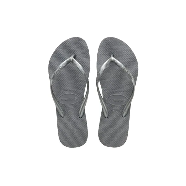 Havaianas Slim Steel Grey Flip Flops With Tire Tread