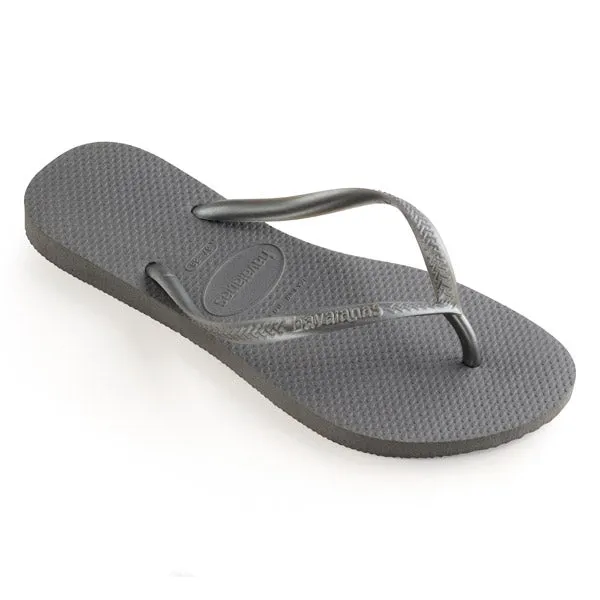 Flip Flops With Flower Havaianas Slim Steel Grey